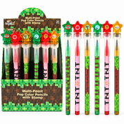 Pixels Stackable Crayon With Stamper Topper
