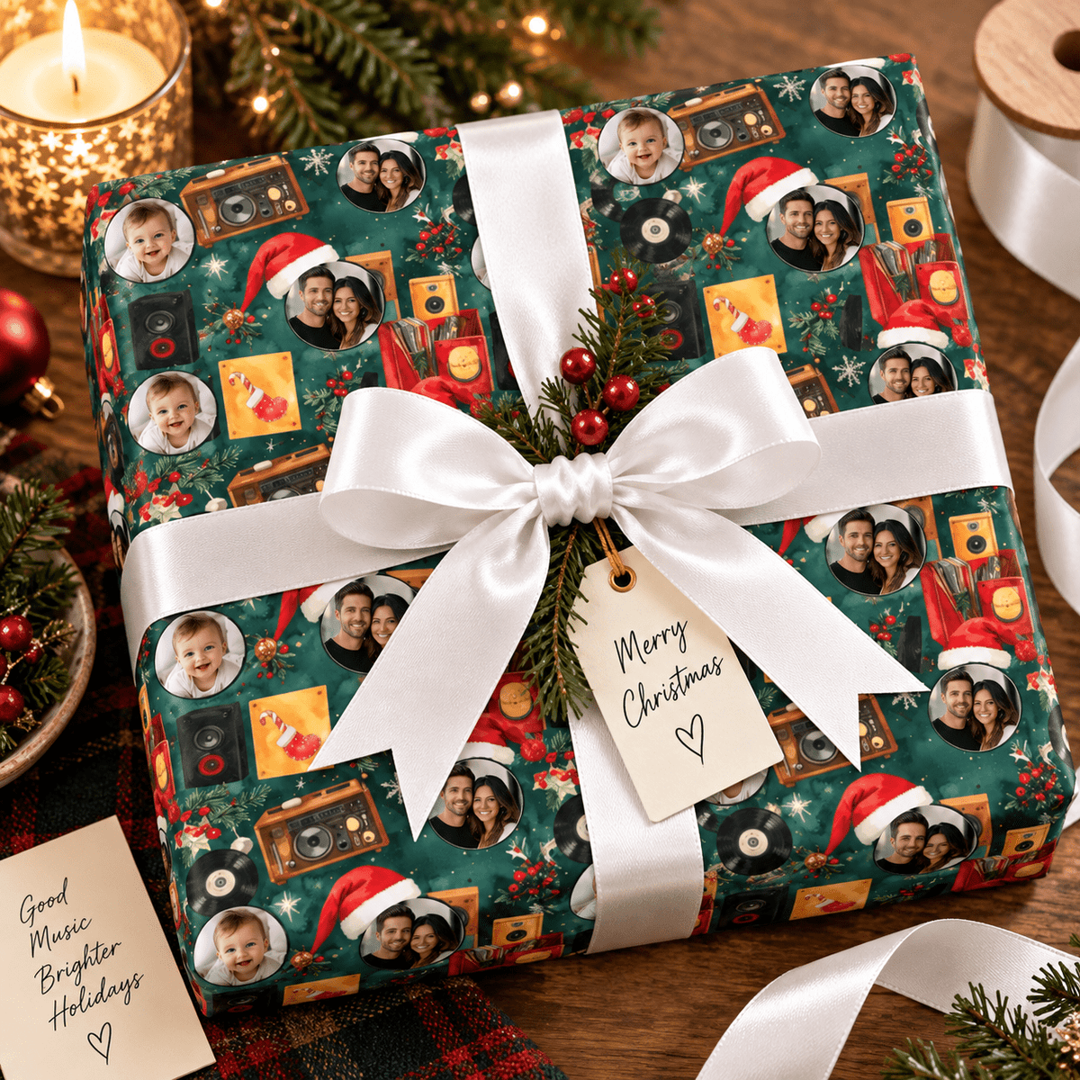 Personalized The Merry Record Club Wrapping Paper | Custom Gift Wrap
