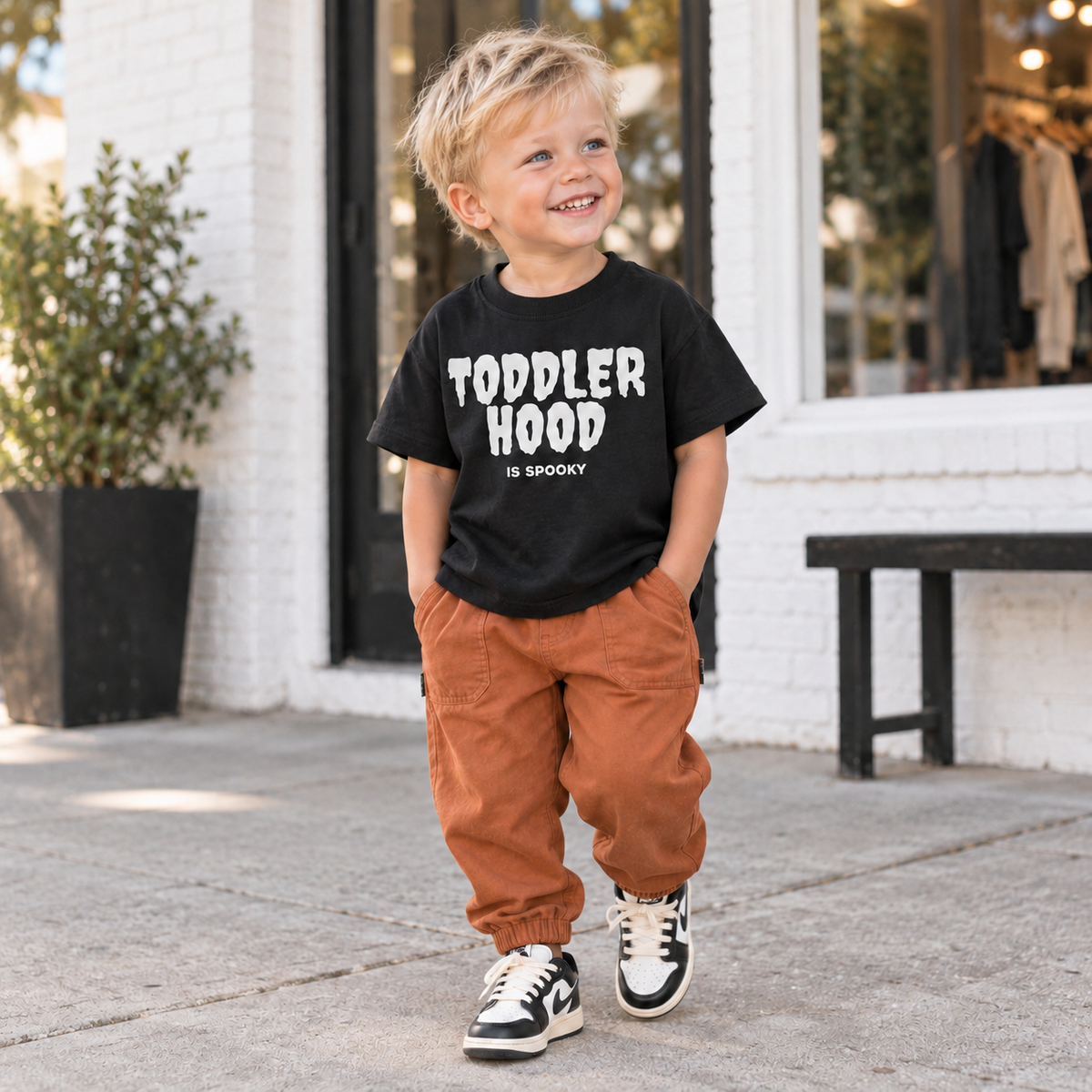 Toddlerhood Is Spooky Kids Halloween Tee & Sweatshirt