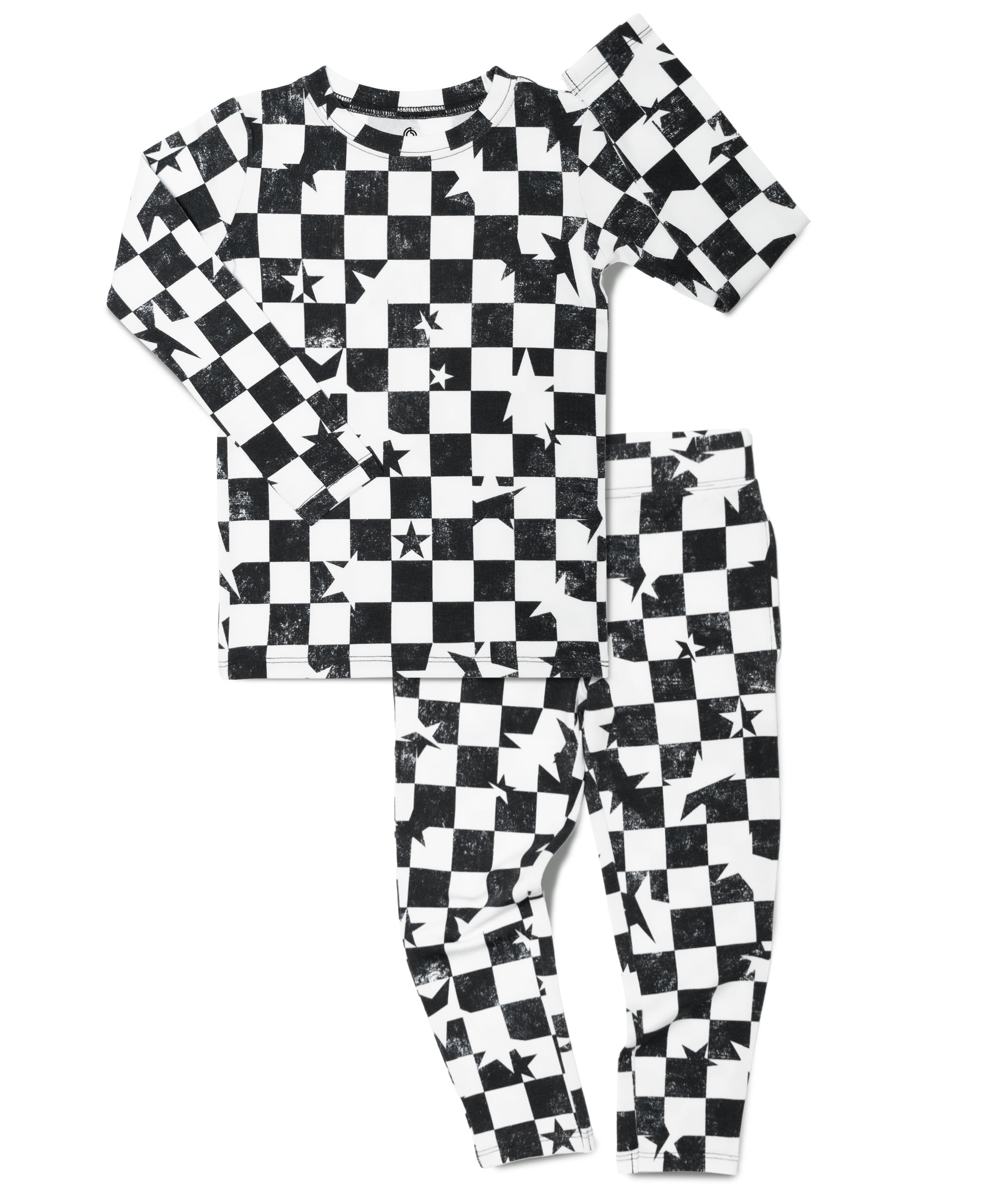Black & White Checkered Star Two-piece Set