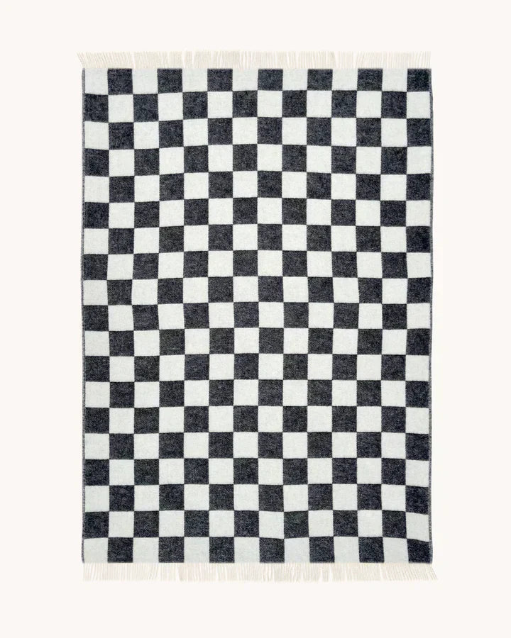Blanket Checkerboard Black / White 4.25 X 6.5 Ft