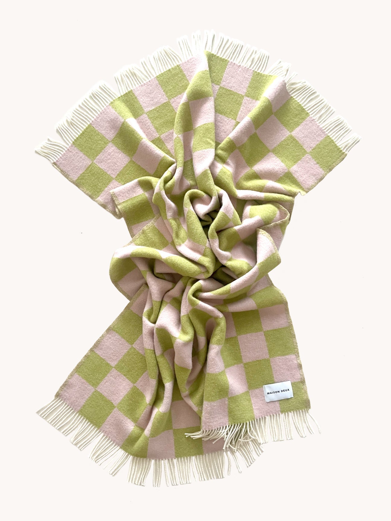 Blanket Checkerboard Kiwi / Pink 4.25 X 6.5 Ft