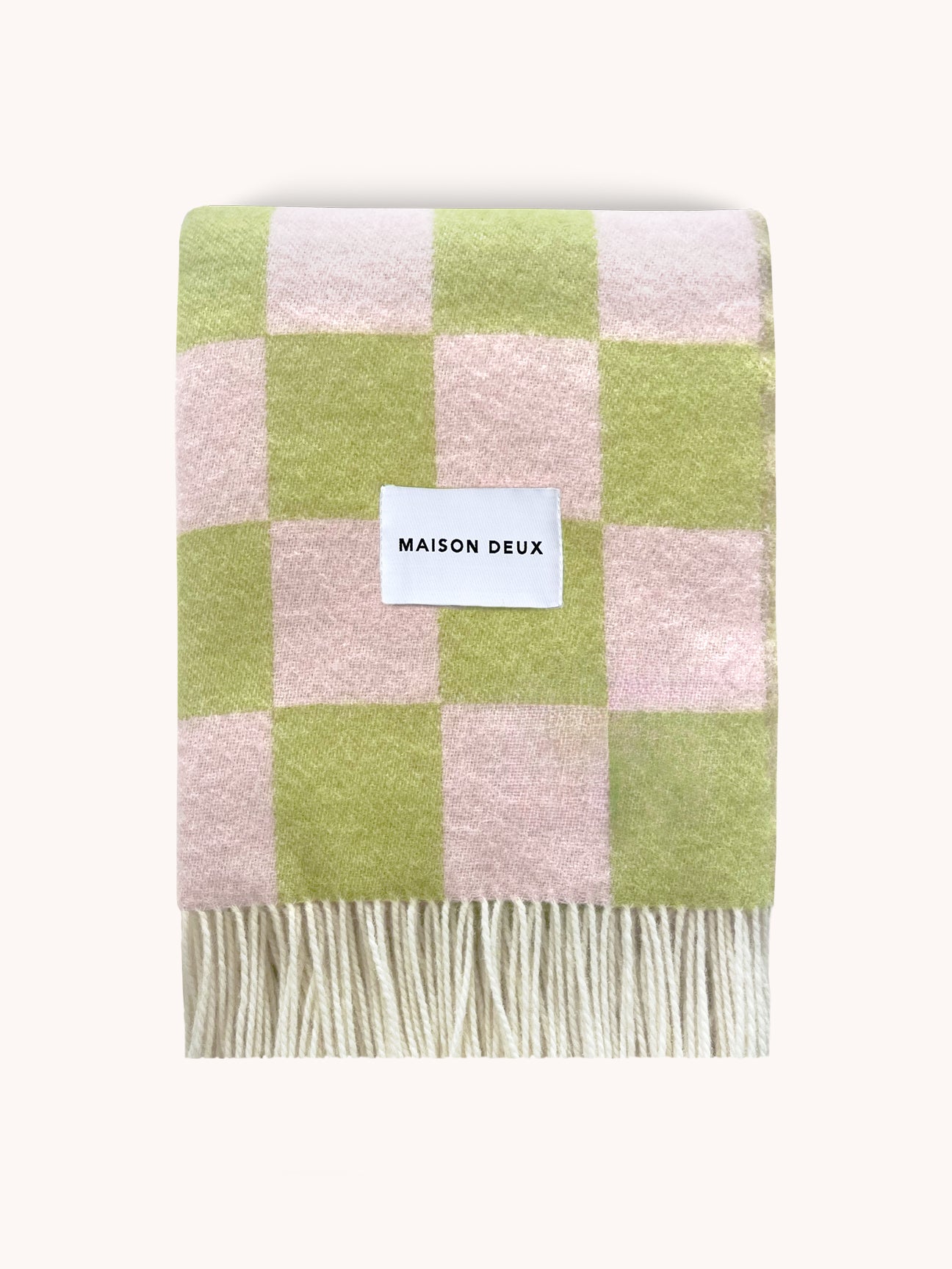 Blanket Checkerboard Kiwi / Pink 4.25 X 6.5 Ft