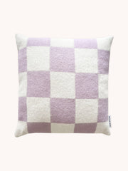 Cushion Checkerboard Lilac / White 1.65 X 1.65 Ft