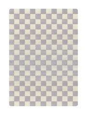 Rug Checkerboard Lilac / White 5.6 X 7.9 Ft