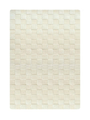 Rug Checkerboard Off White 5.6 X 7.9 Ft