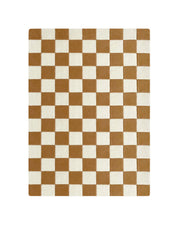 Rug Checkerboard Terra Brown 3.9 X 5.9 Ft