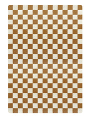 Rug Checkerboard Terra Brown 6.6 X 9.8 Ft