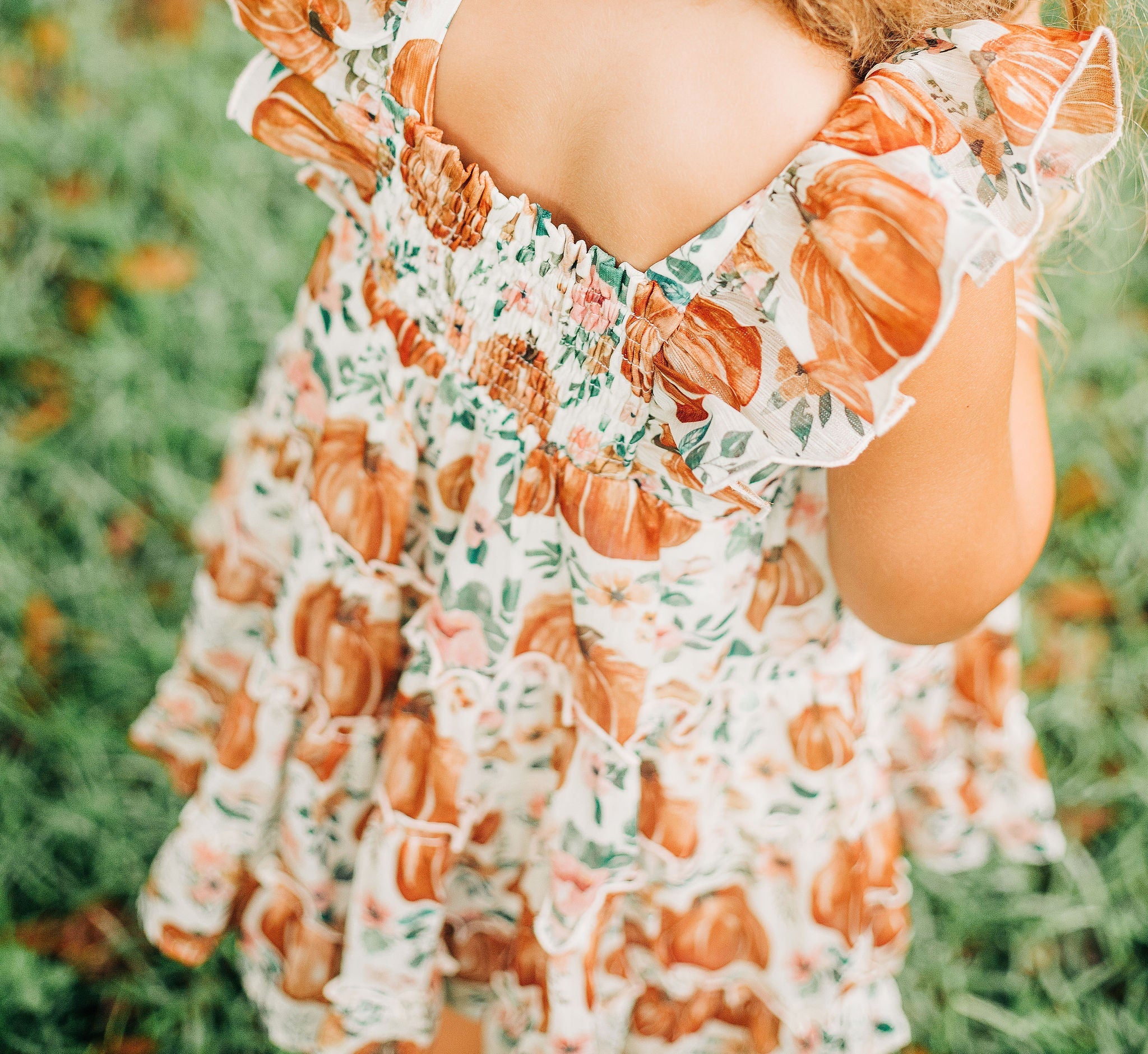 Brielle Shimmer Dress - Pumpkin Patch