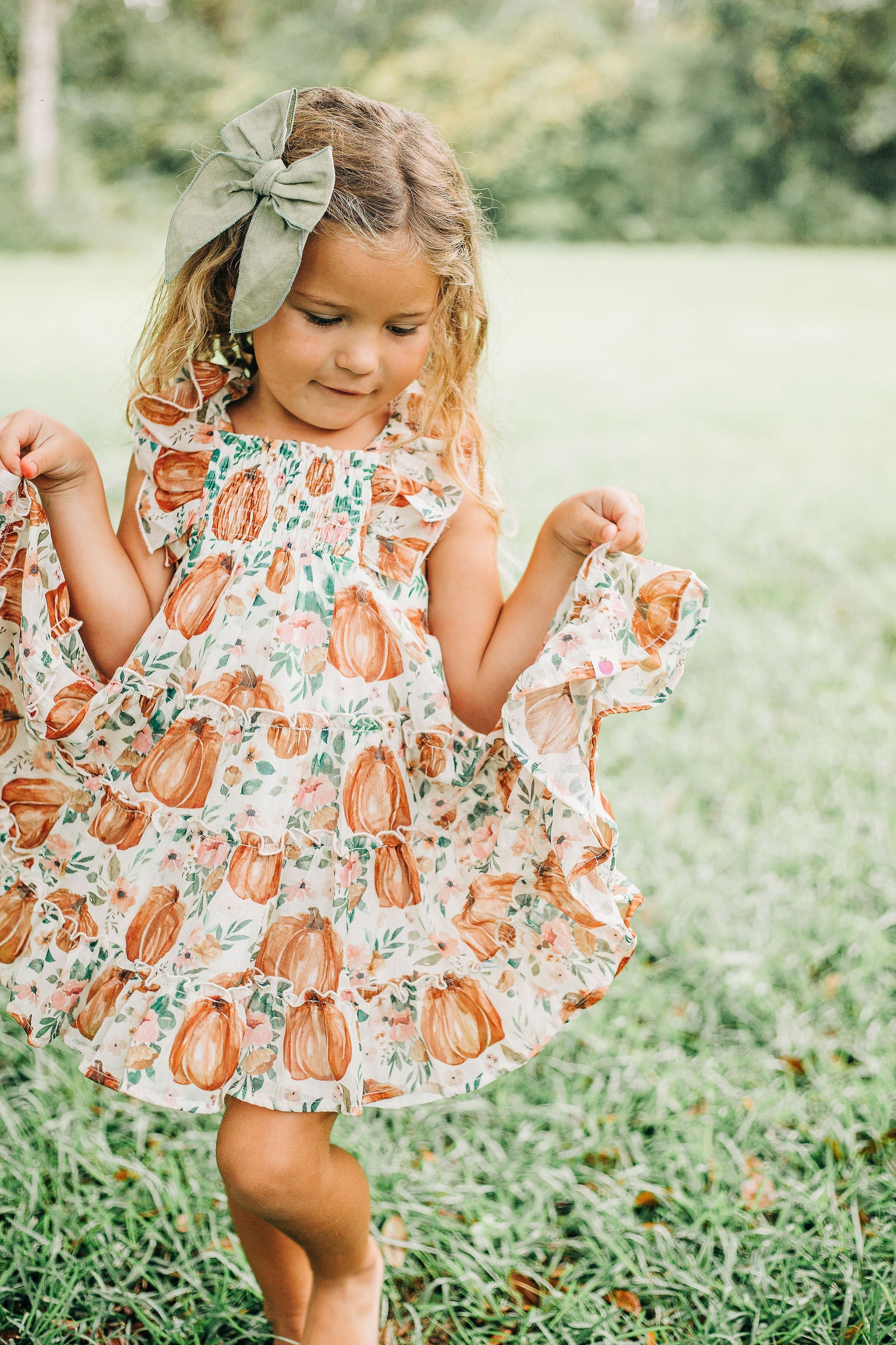 Brielle Shimmer Dress - Pumpkin Patch