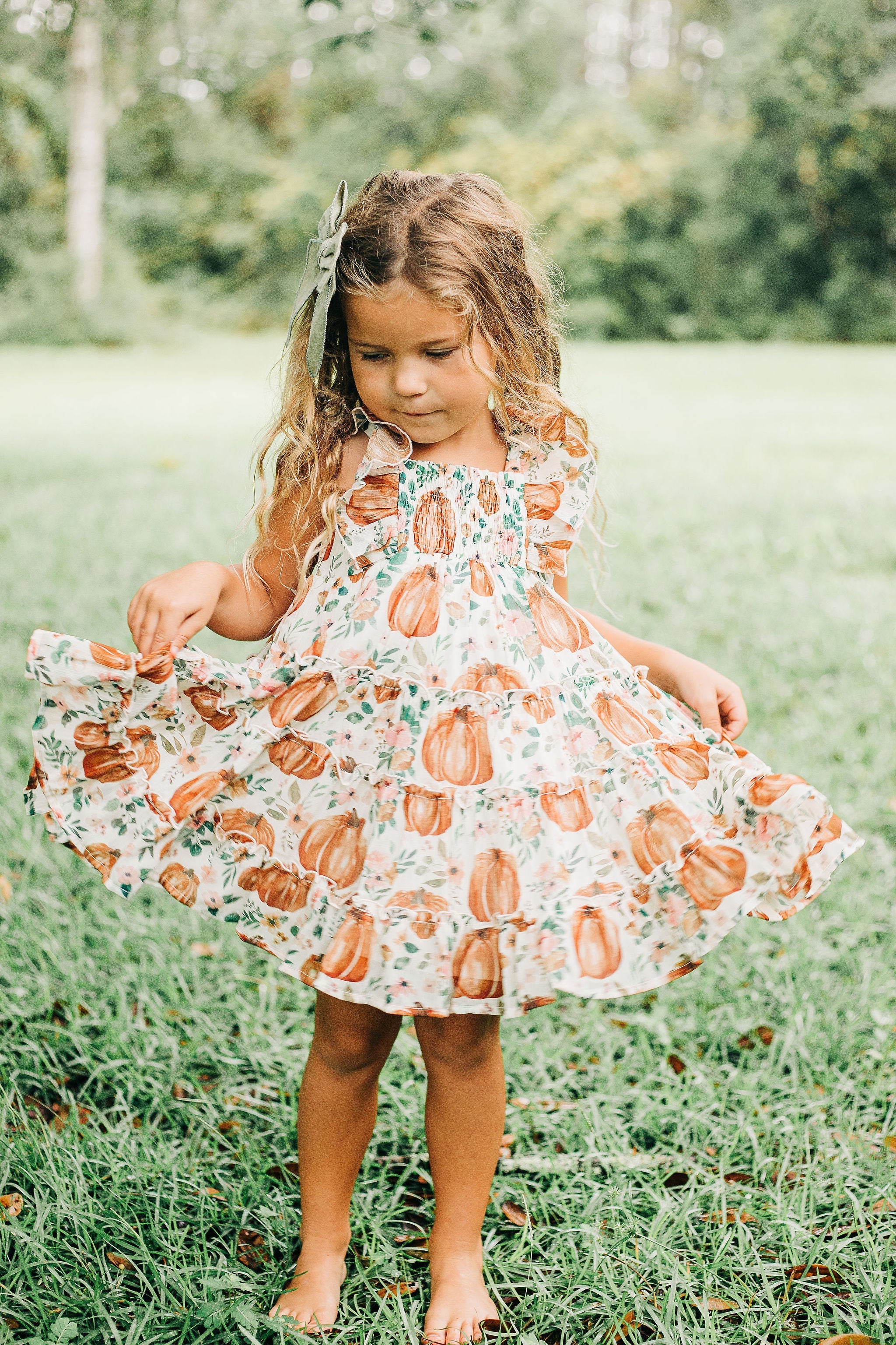 Brielle Shimmer Dress - Pumpkin Patch