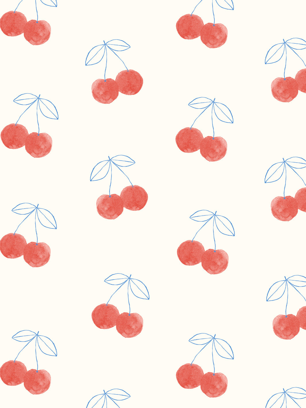 'cherries' Wallpaper By Tea Collection - Ivory