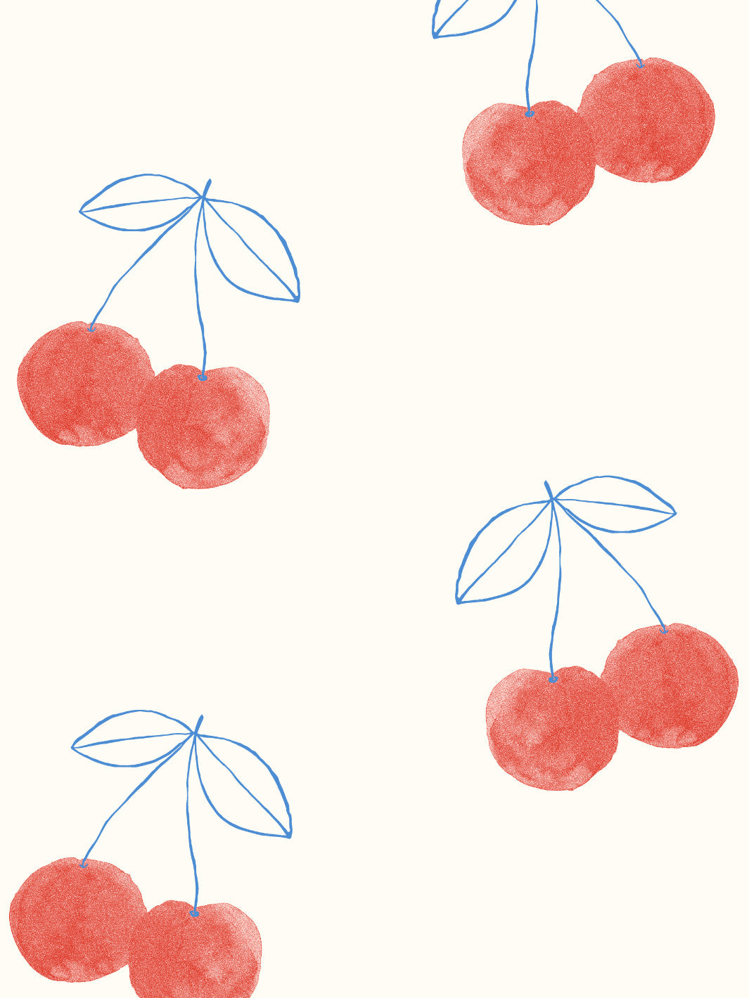 'cherries' Wallpaper By Tea Collection - Ivory