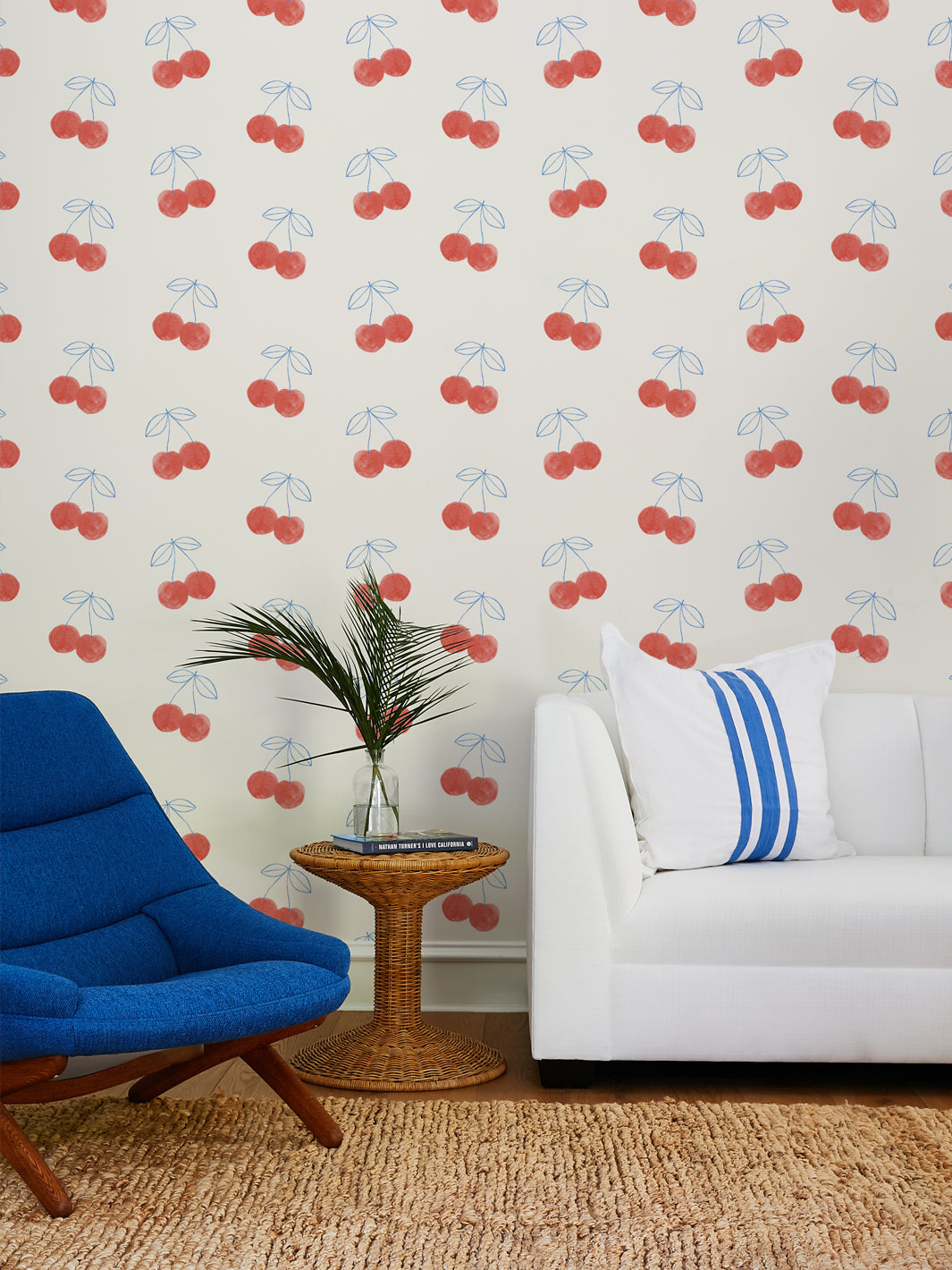 'cherries' Wallpaper By Tea Collection - Ivory