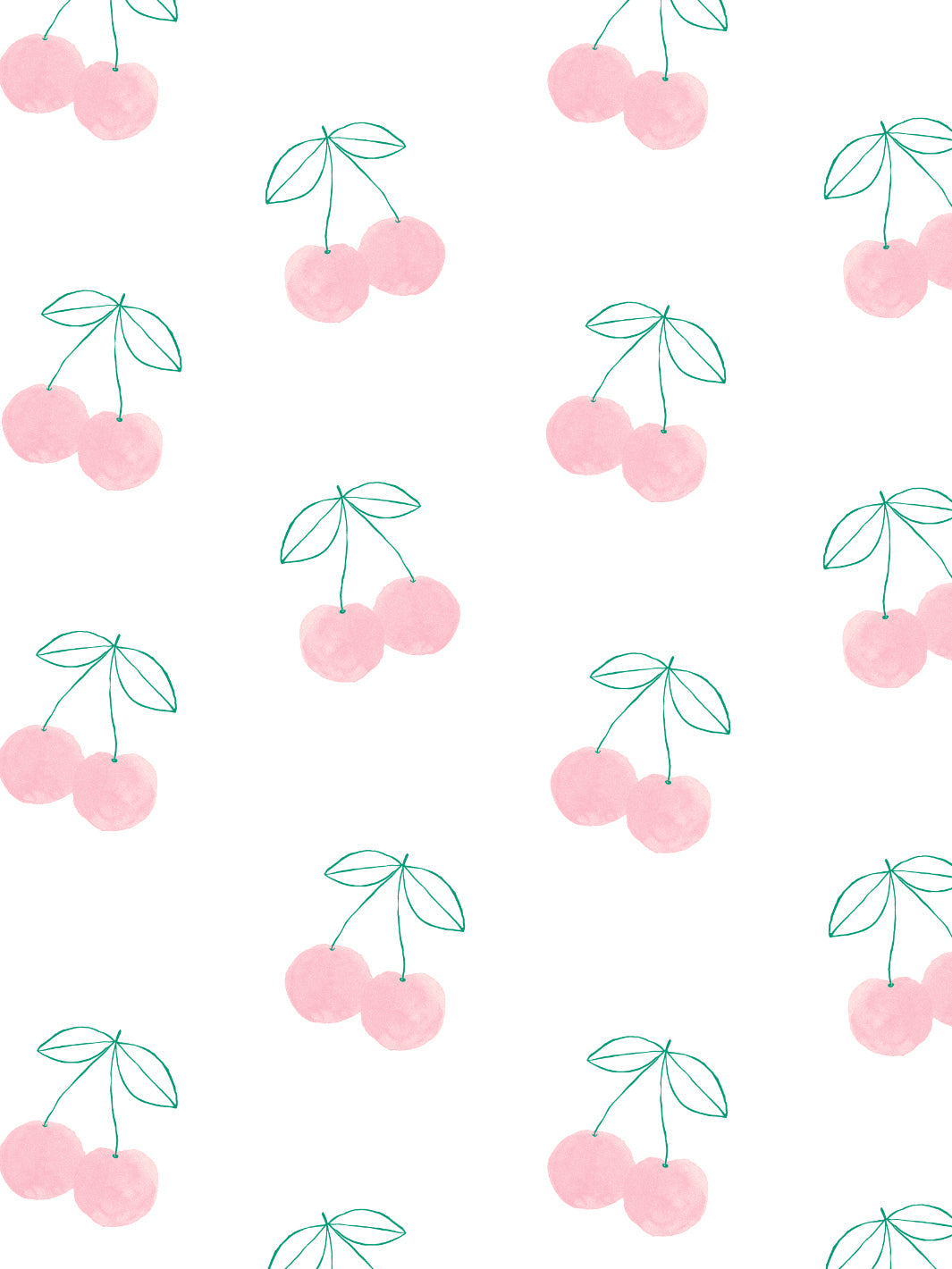 'cherries' Wallpaper By Tea Collection - Peach