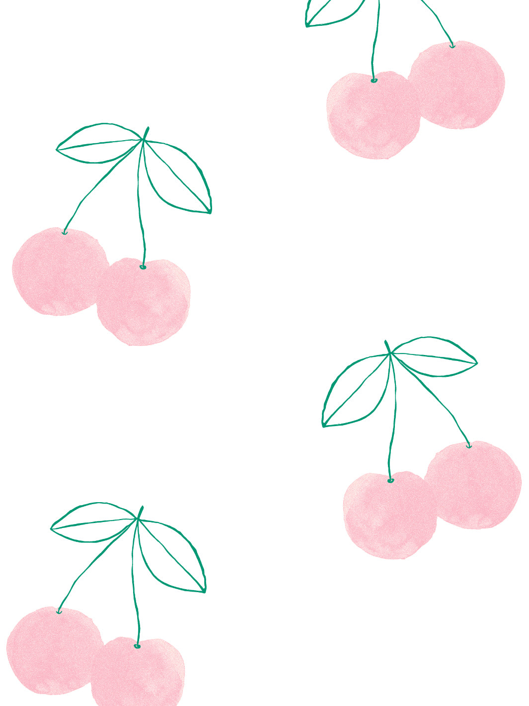 'cherries' Wallpaper By Tea Collection - Peach