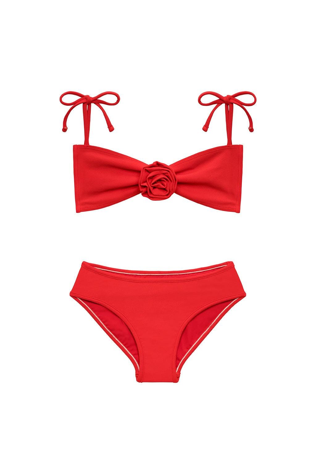 Cherry Mini Tori Rosa Bandeau X Lulu Bikini Set
