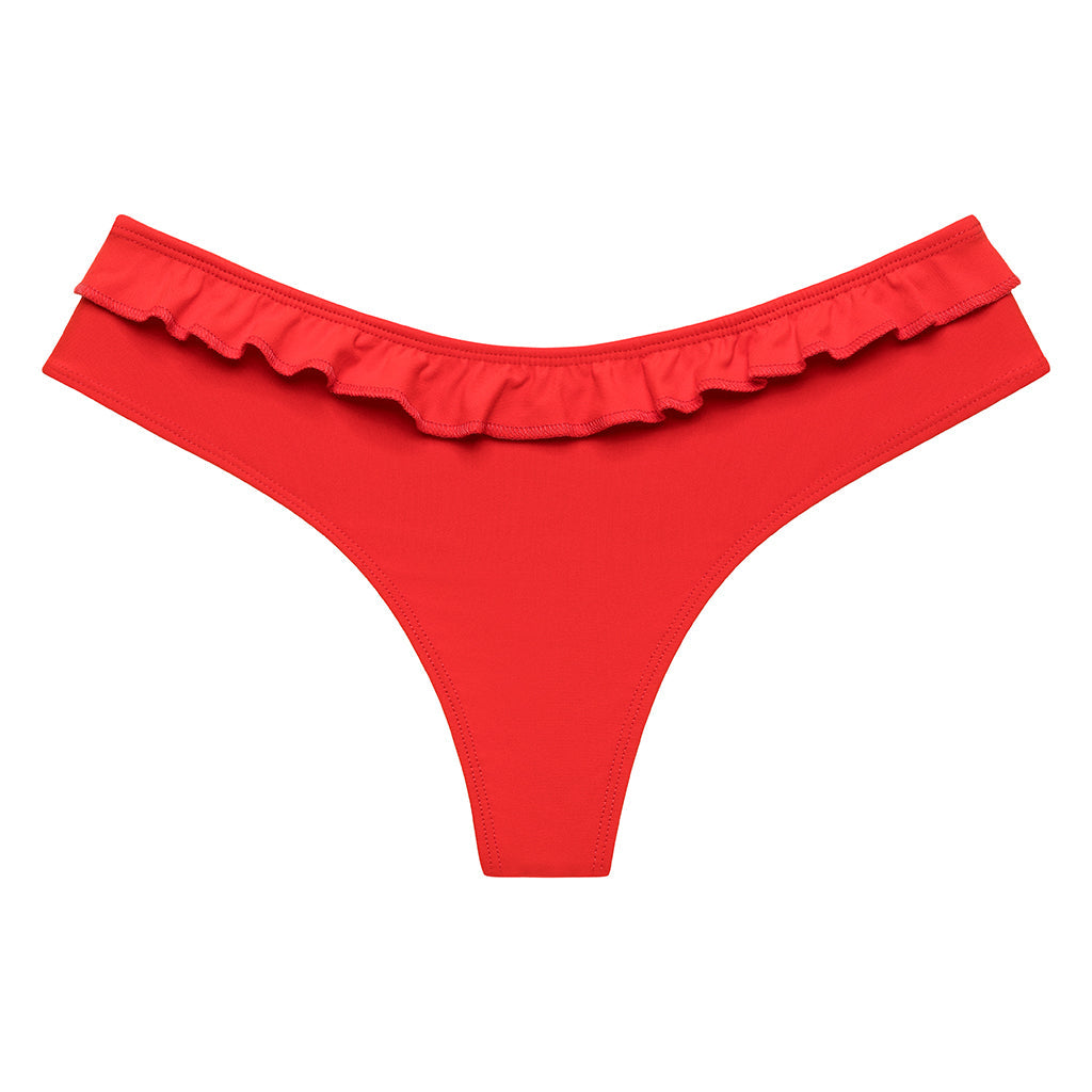 Cherry Nu-micro Ruffle Bikini Bottom