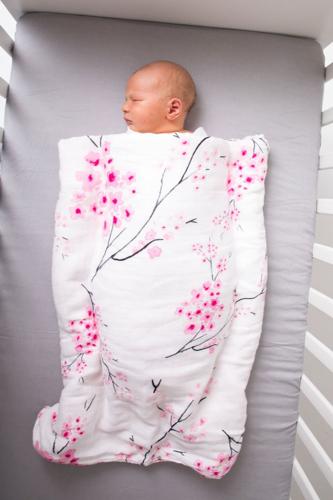 ORGANIC SWADDLE - CHERRY BLOSSOM