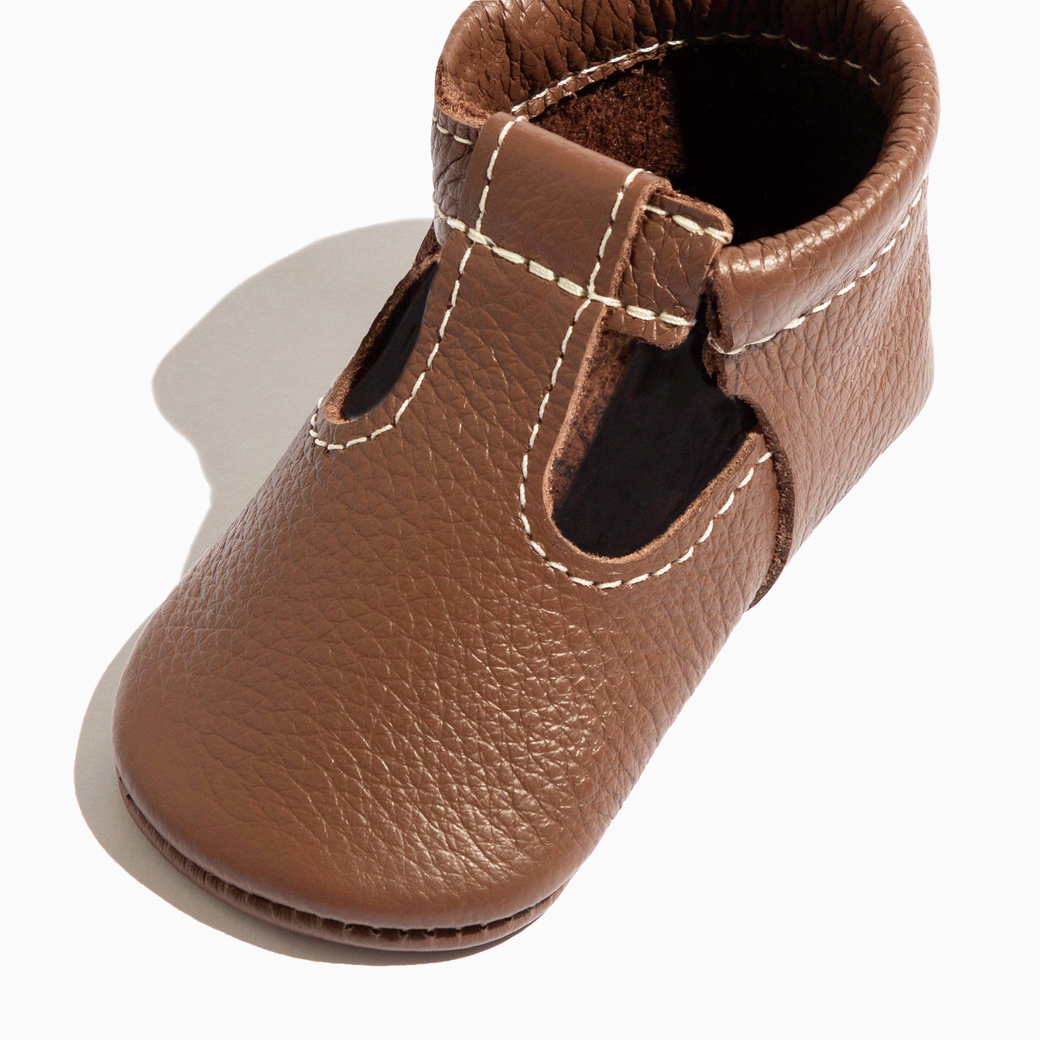 Chestnut T-bar Baby Shoe