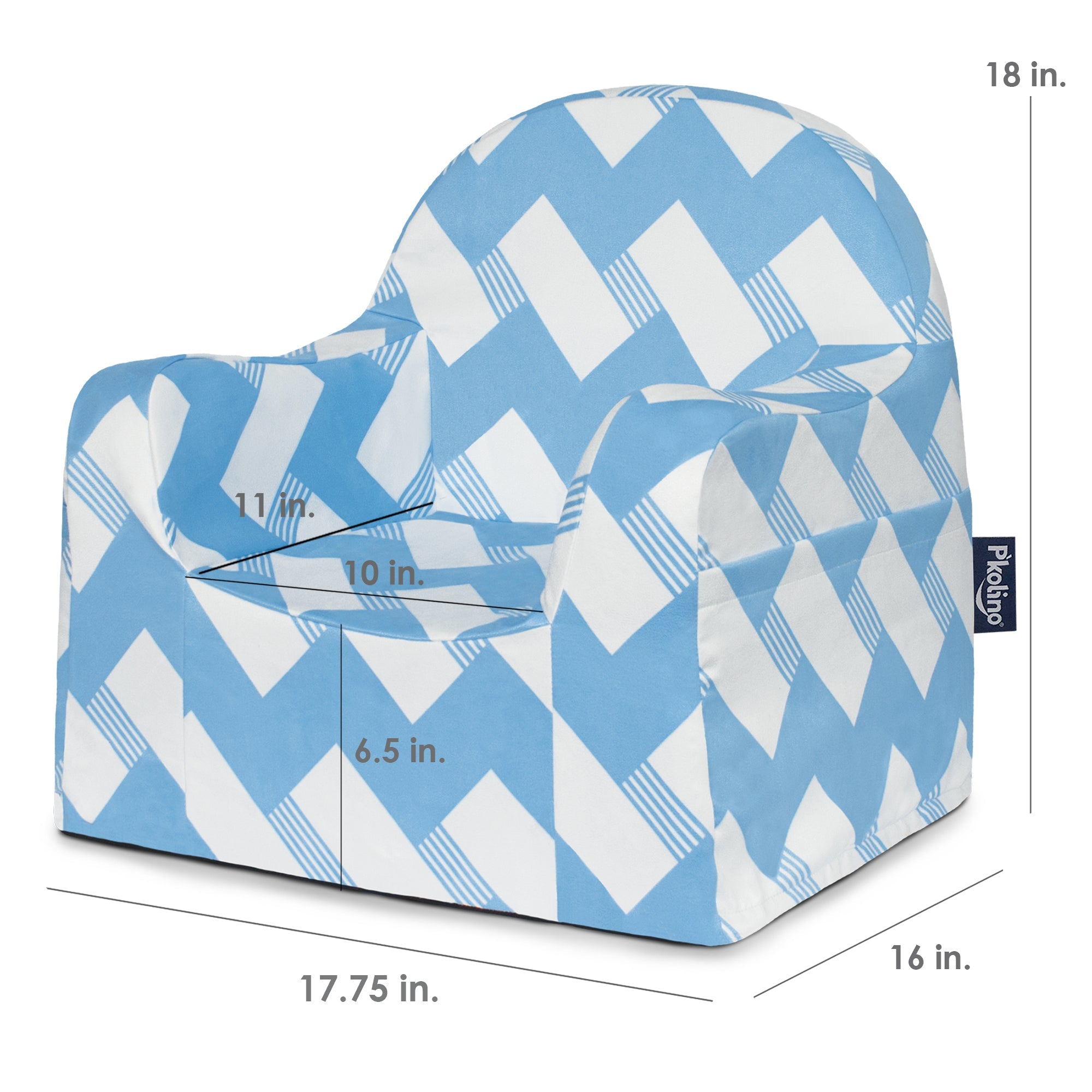 Little Reader Chair - Chevron Blue