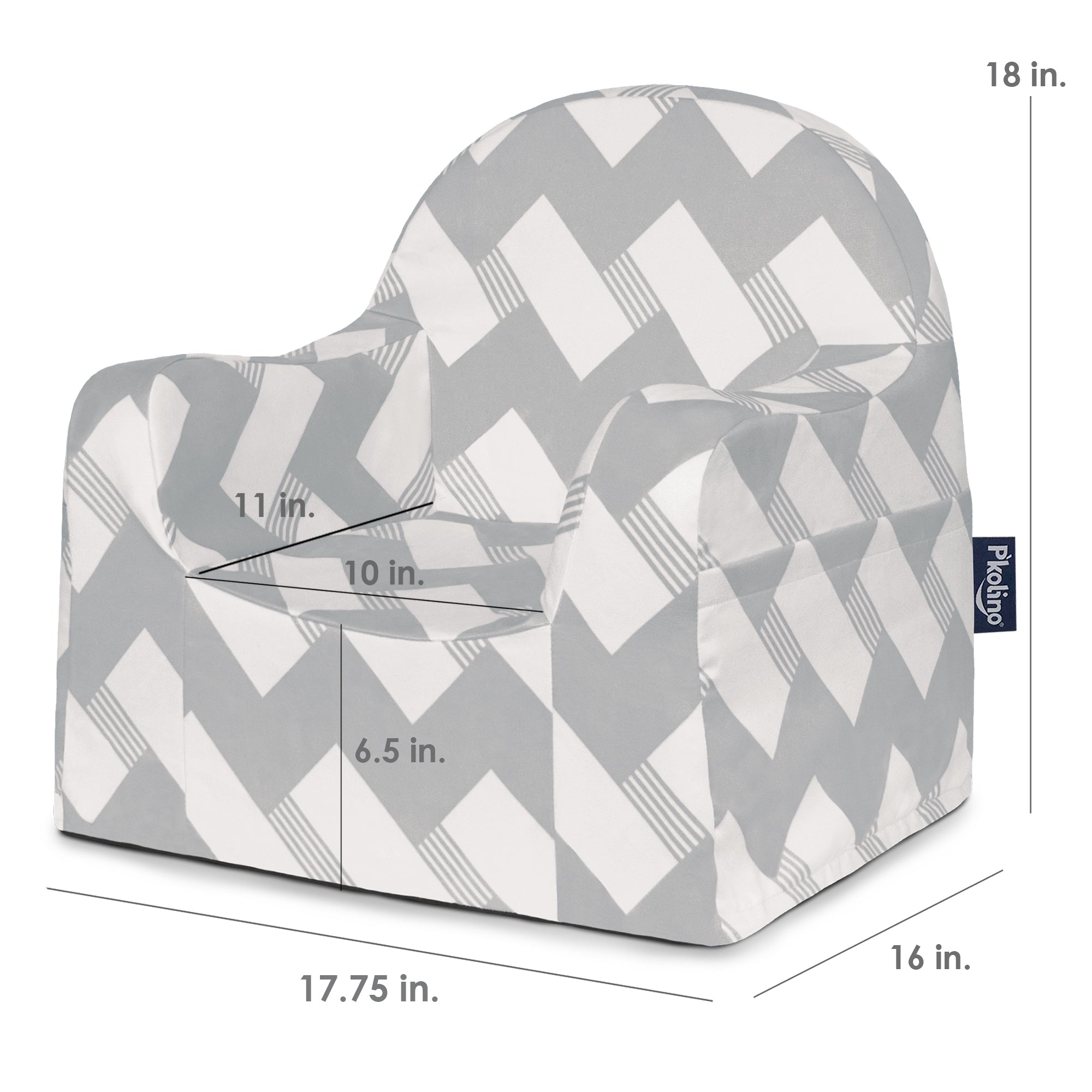 Little Reader Chair - Chevron Grey