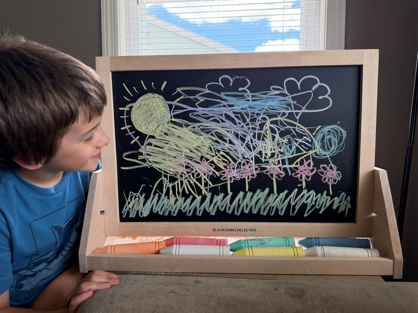 Wooden Tabletop Easel | 3-in-1 Magnetic Art Station