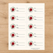 Christmas Bow & Cheer Gift Tag Sticker Sheet