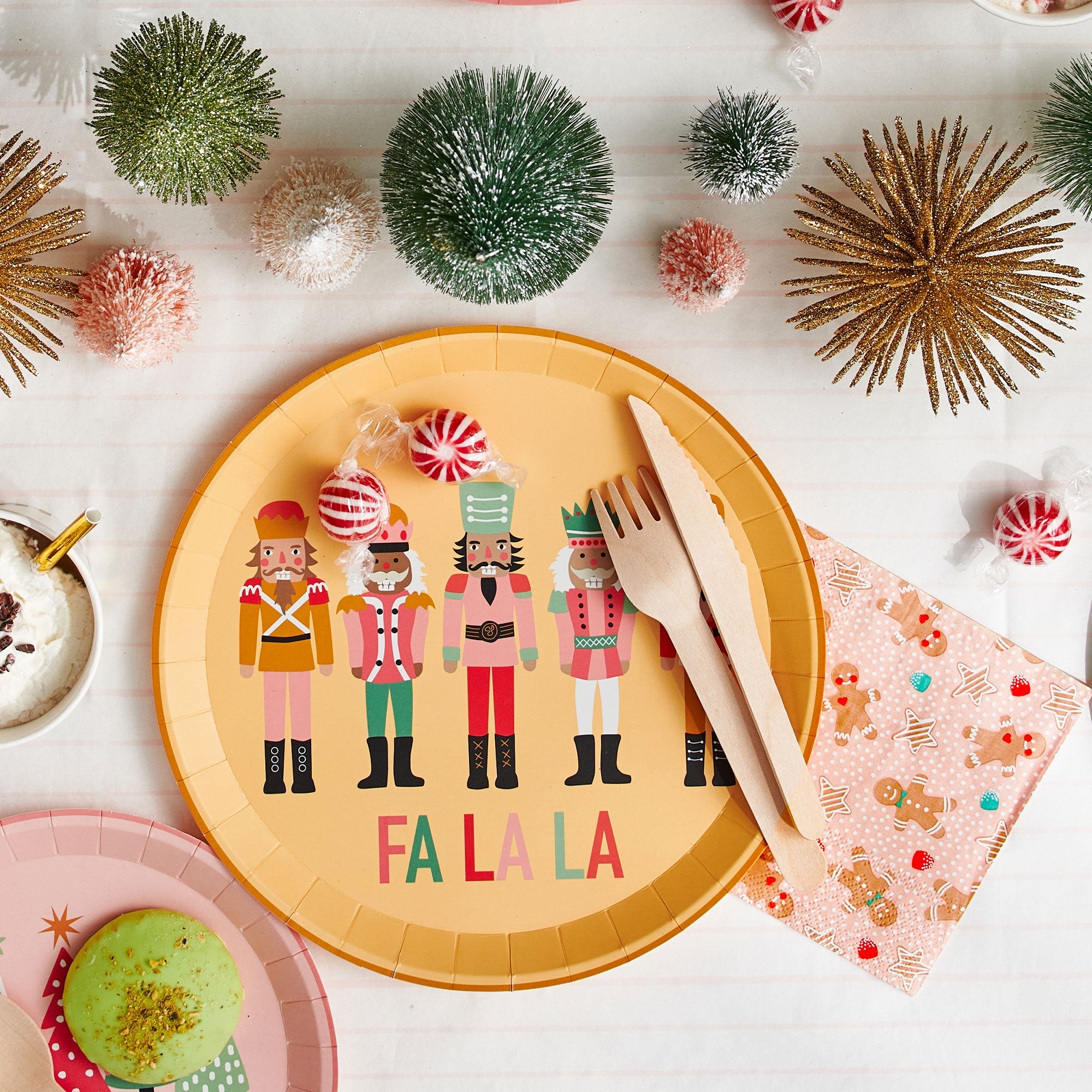 Pale Pink Pinstripe Tablecloth