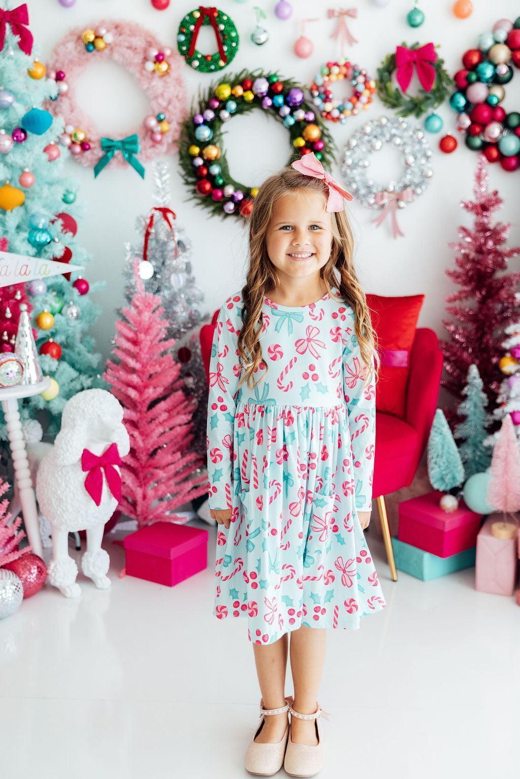 Christmas Cheer L/s Pocket Twirl Dress