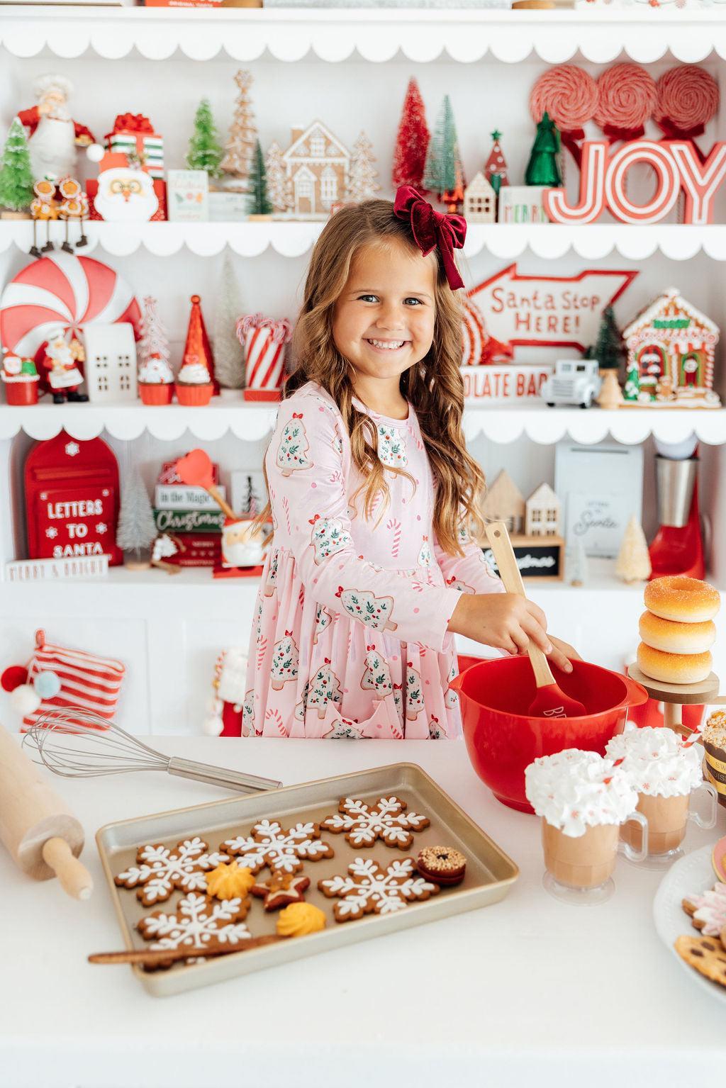 Christmas Cookies L/s Pocket Twirl Dress