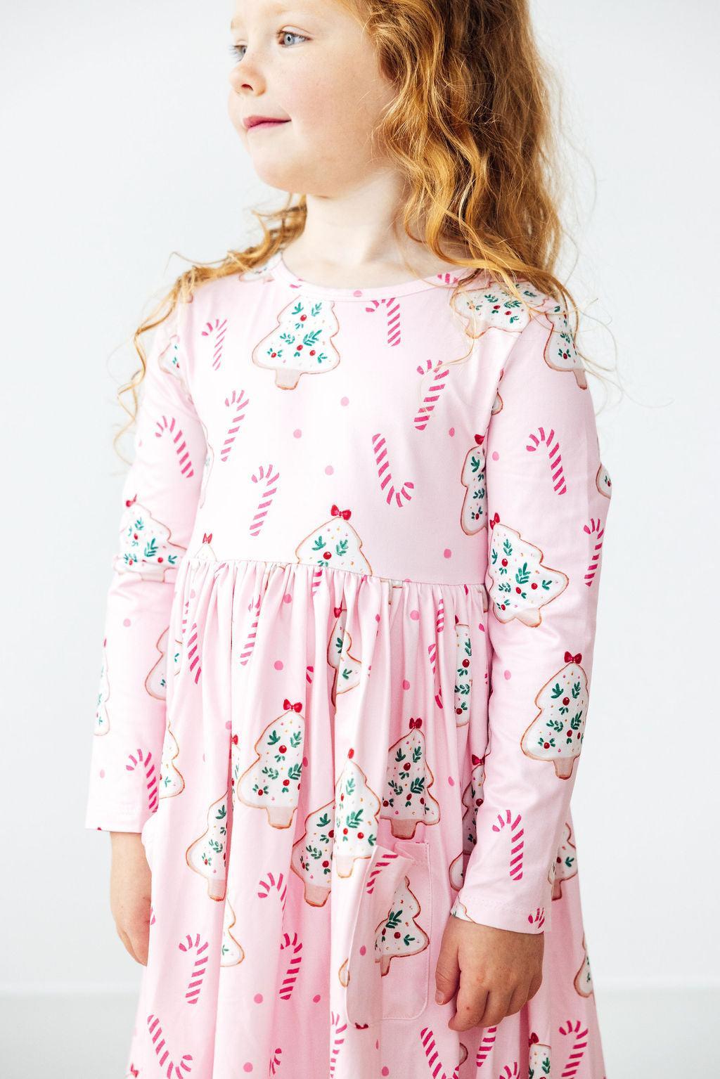 Christmas Cookies L/s Pocket Twirl Dress