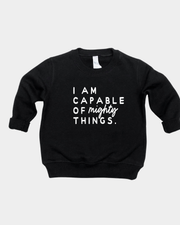 I Am Capable Of Mighty Things Kids Pullover