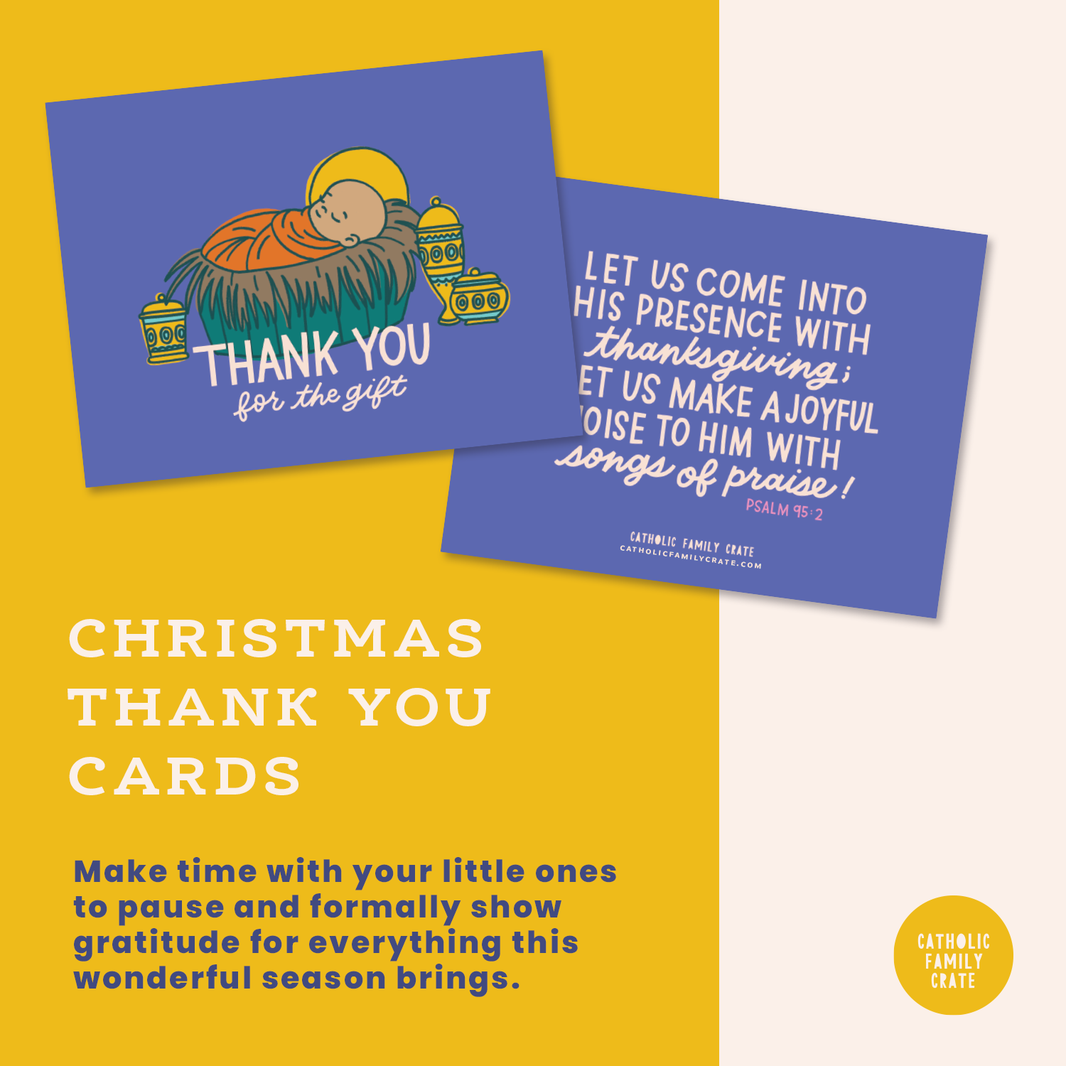 Baby Jesus Thank You Cards (set Of 8)