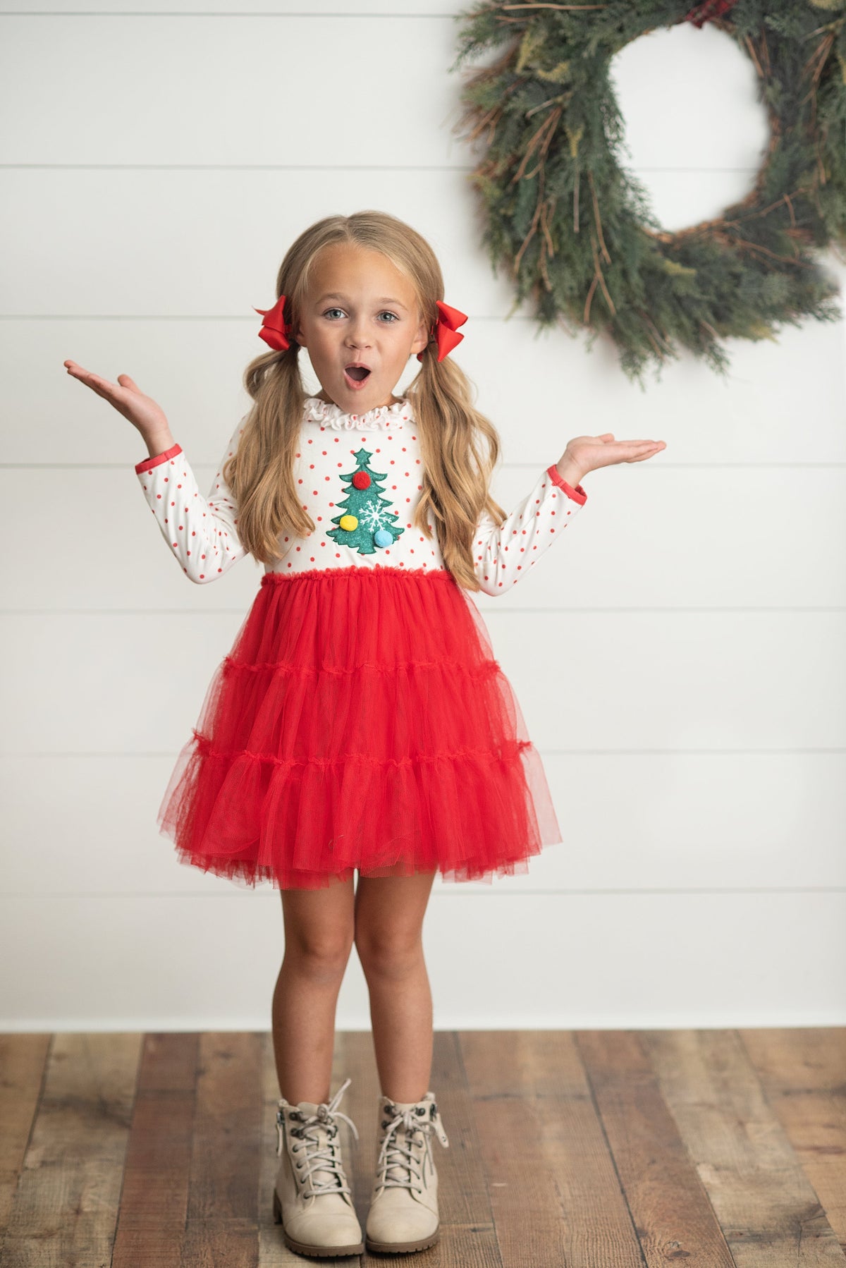 Adorable Christmas Tree Tulle Dress
