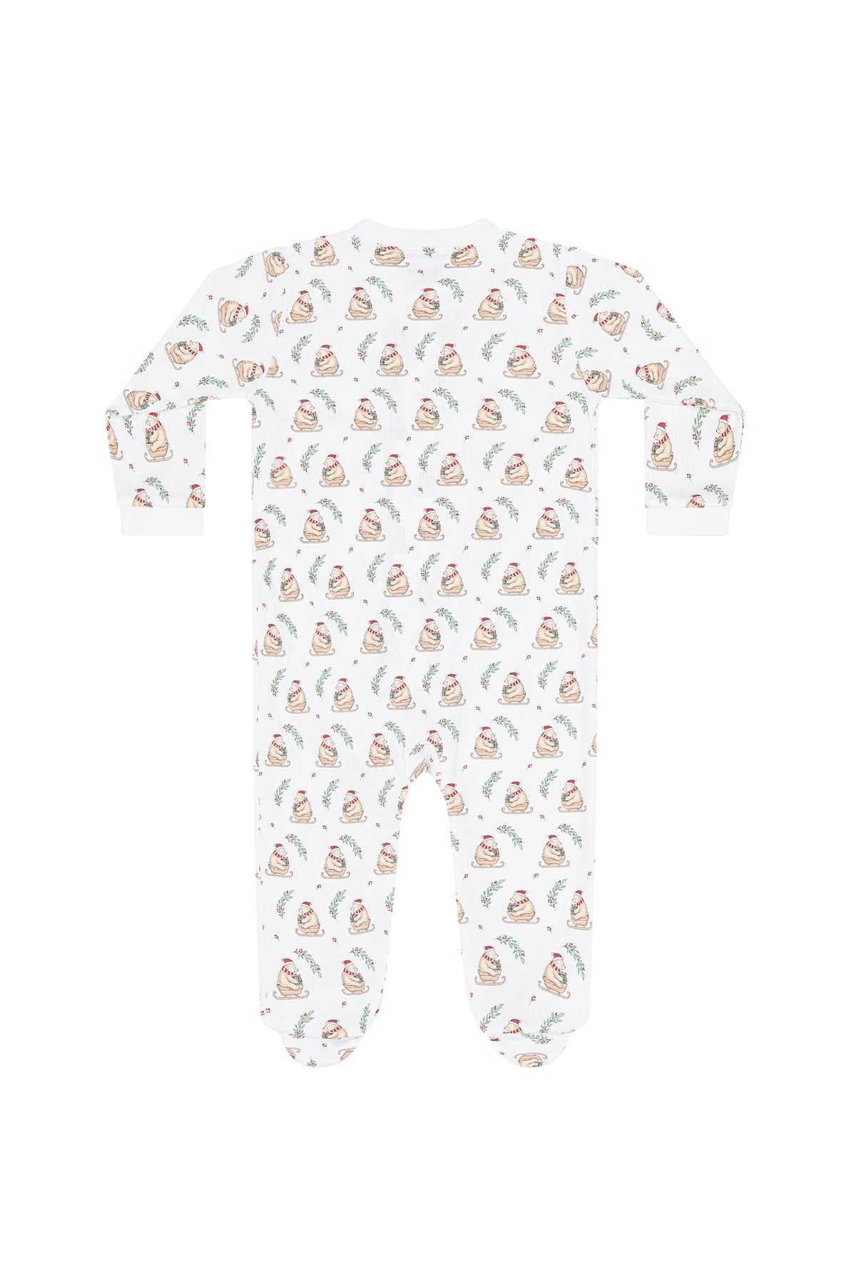 Christmas Bears Zipper Footie