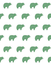 'chubby Bear' Wallpaper By Tea Collection - Aloe