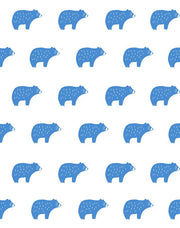 'chubby Bear' Wallpaper By Tea Collection - Cerulean