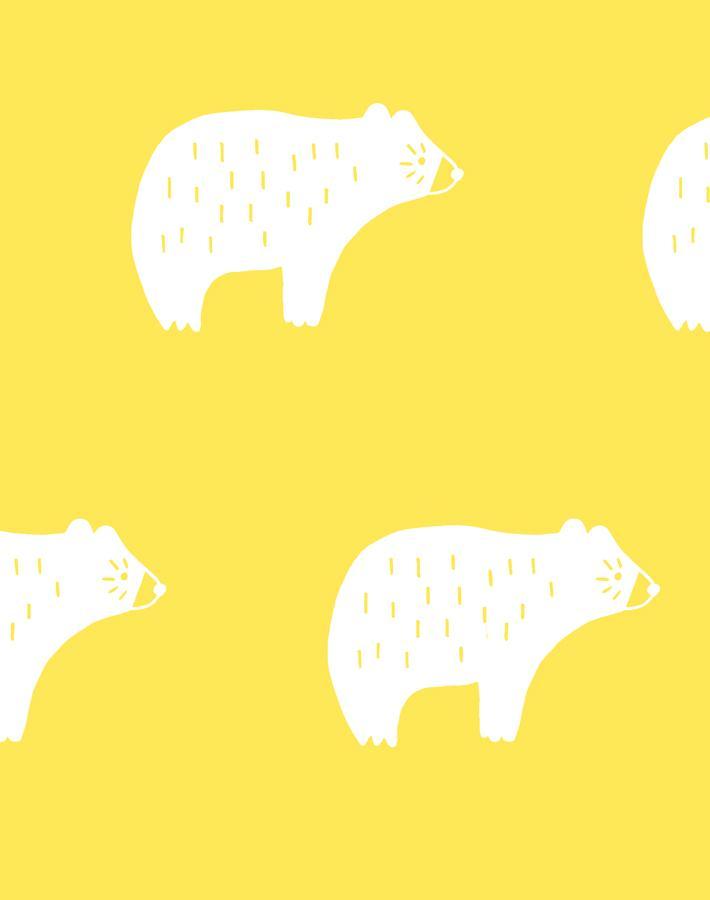 'chubby Bear' Wallpaper By Tea Collection - Daffodil