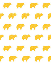 'chubby Bear' Wallpaper By Tea Collection - Marigold