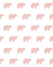 'chubby Bear' Wallpaper By Tea Collection - Pink
