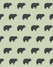 'chubby Bear' Wallpaper By Tea Collection - Pistachio