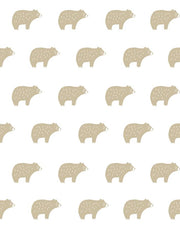 'chubby Bear' Wallpaper By Tea Collection - Taupe