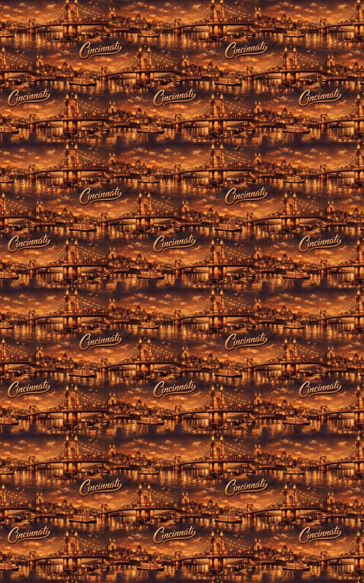Cincinnati Queen City Lights Ii Wrapping Paper