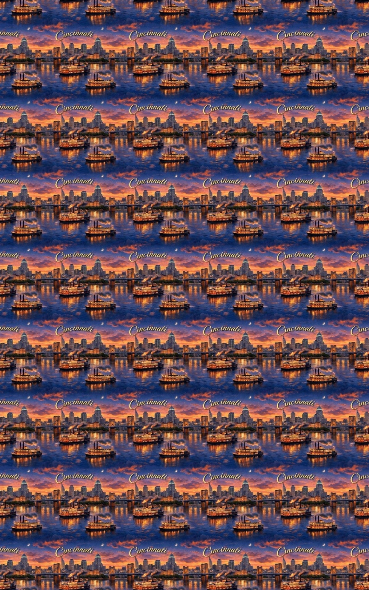 Cincinnati Riverfront Revival Wrapping Paper