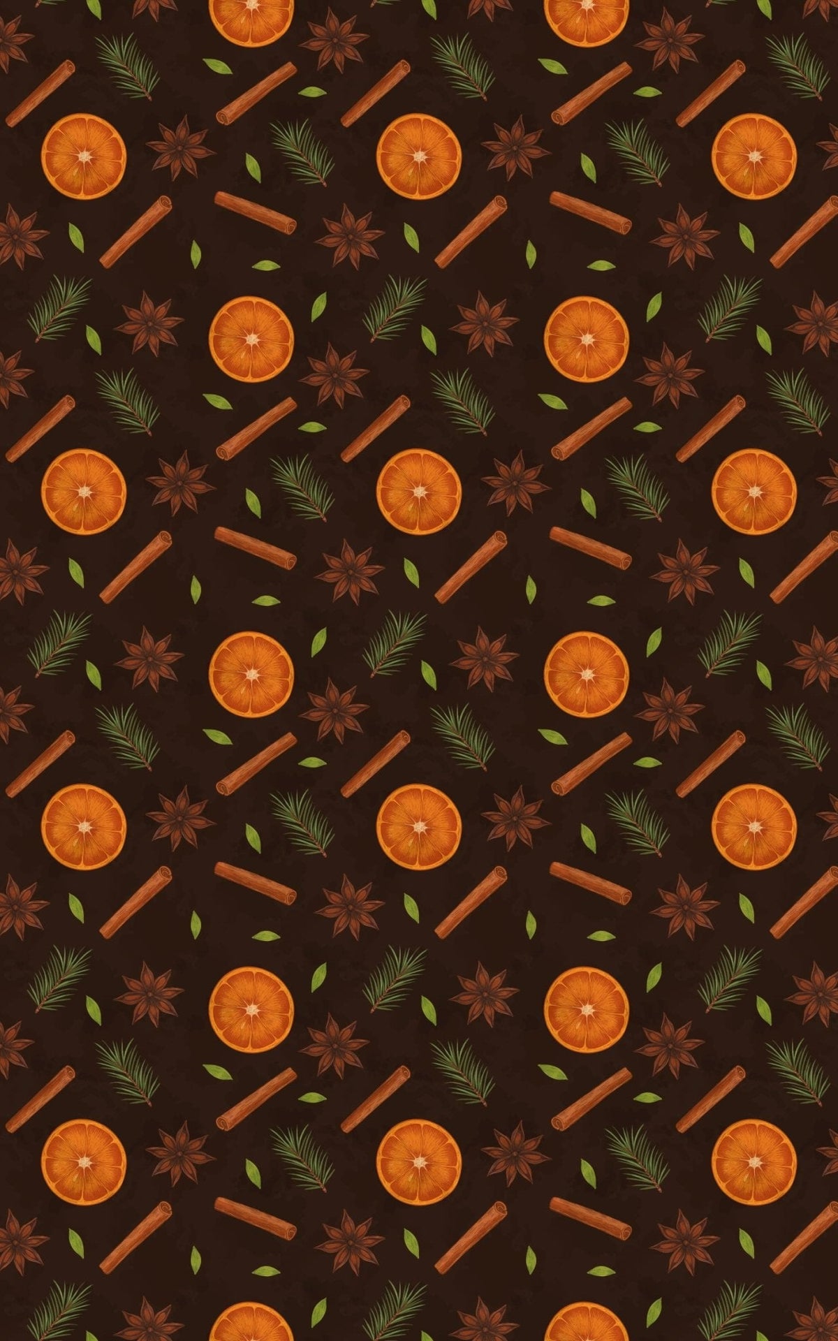 Cinnamon Spice Pattern Wrapping Paper