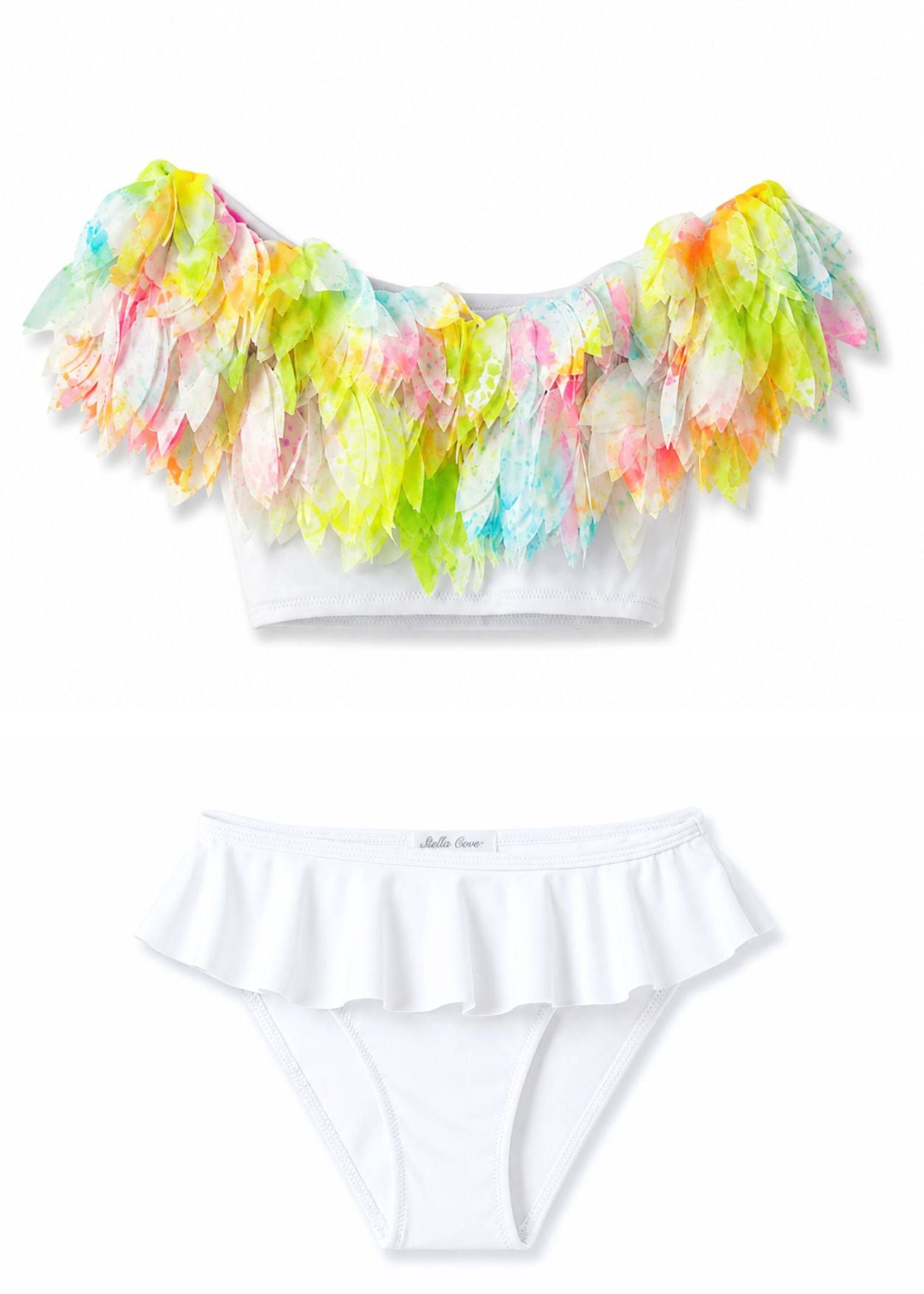 Citrus Petal White Bikini