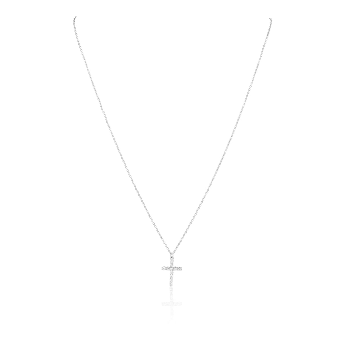 Classic Cz Cross Necklace