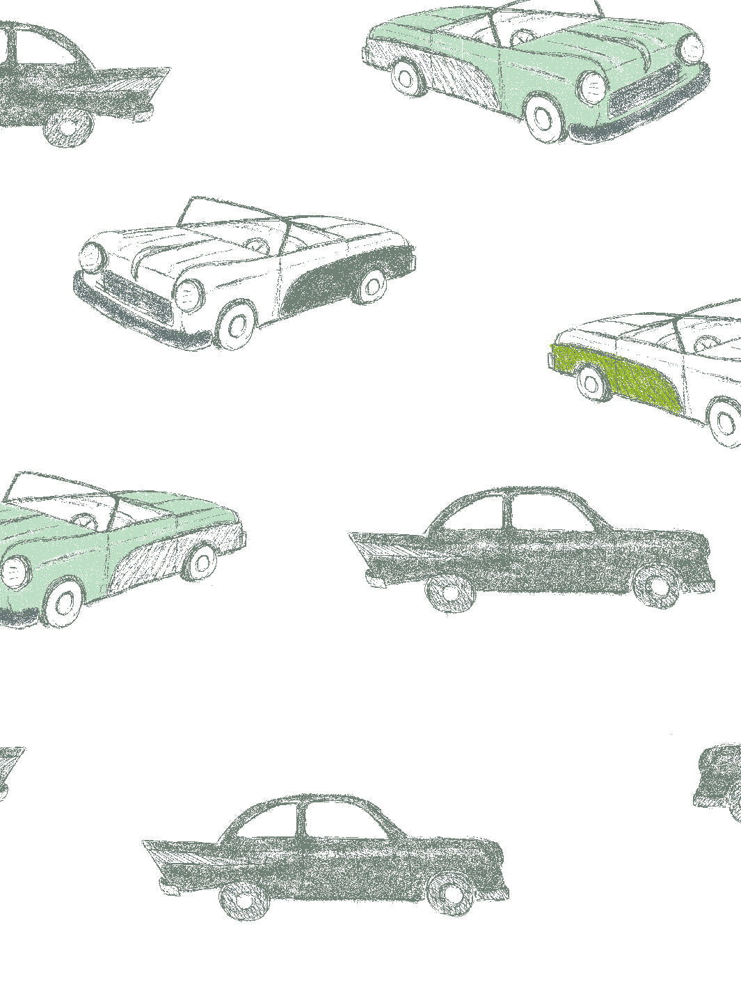 'classic Cars' Wallpaper By Tea Collection - Aventurine