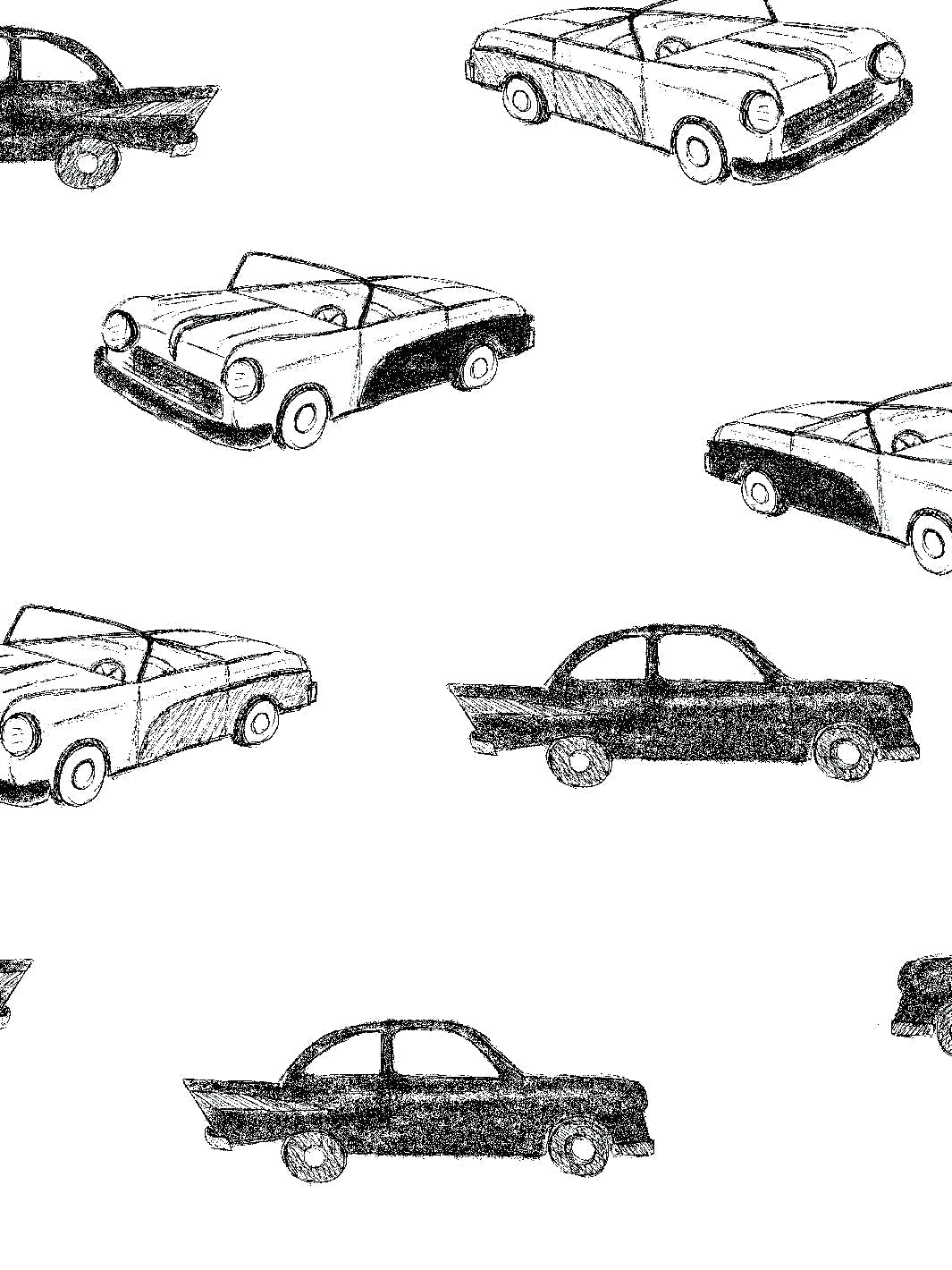 'classic Cars' Wallpaper By Tea Collection - Onyx